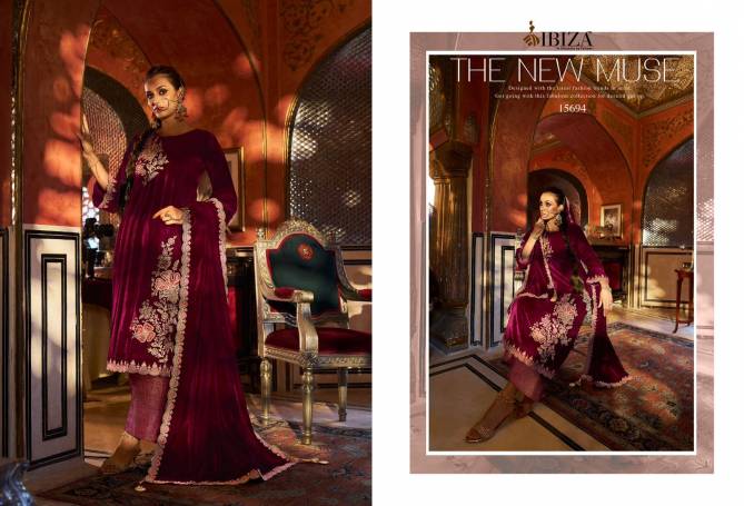 Spring Glory By Ibiza Velvet Embroidery Salwar Kameez Wholesale Shop In Surat